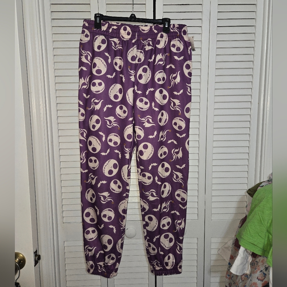 Disney The Nightmare Before Christmas Men's L   Jack Skellington Joggers NEW
